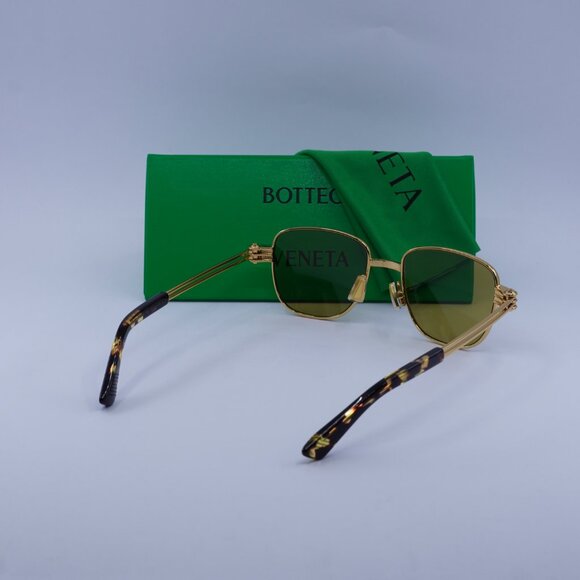 Bottega Veneta BV1380S 002 Square Sunglasses - Gold/Yellow